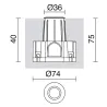 Encastré de sol NABUCO IP68 LED COB 3W 3000K Acier inoxydable