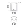 Encastré de sol BORA IP67 GU10 35W Acier inoxydable