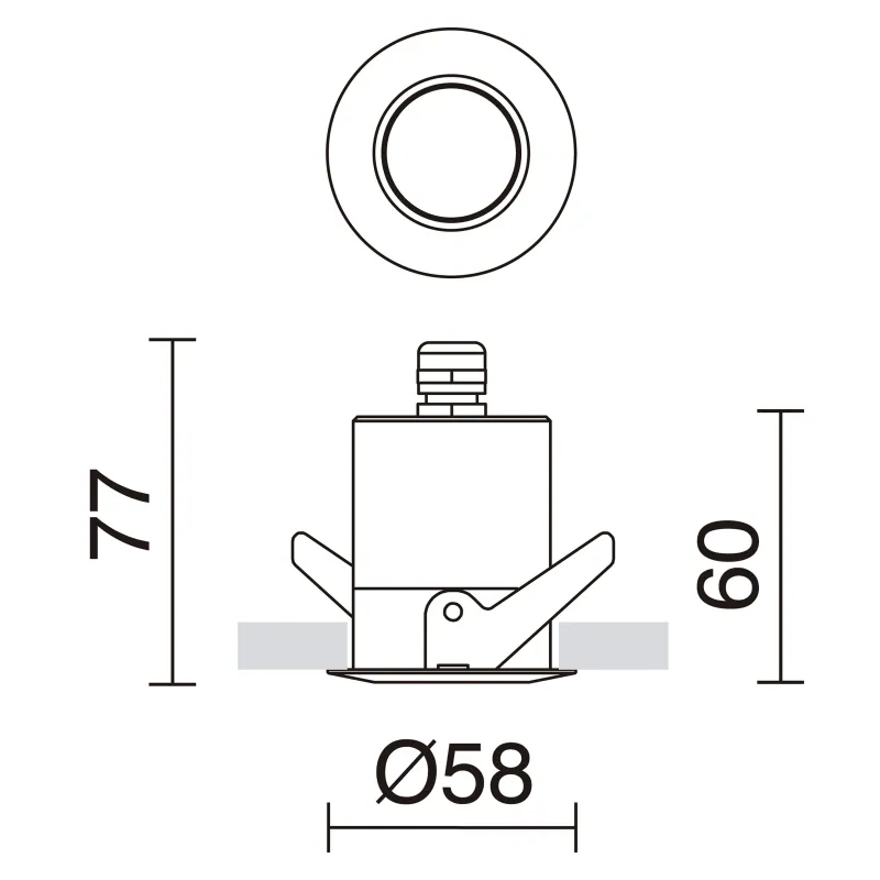 Encastré de plafond NABUCO IP68 LED COB 6.50W 3000K Acier inoxydable