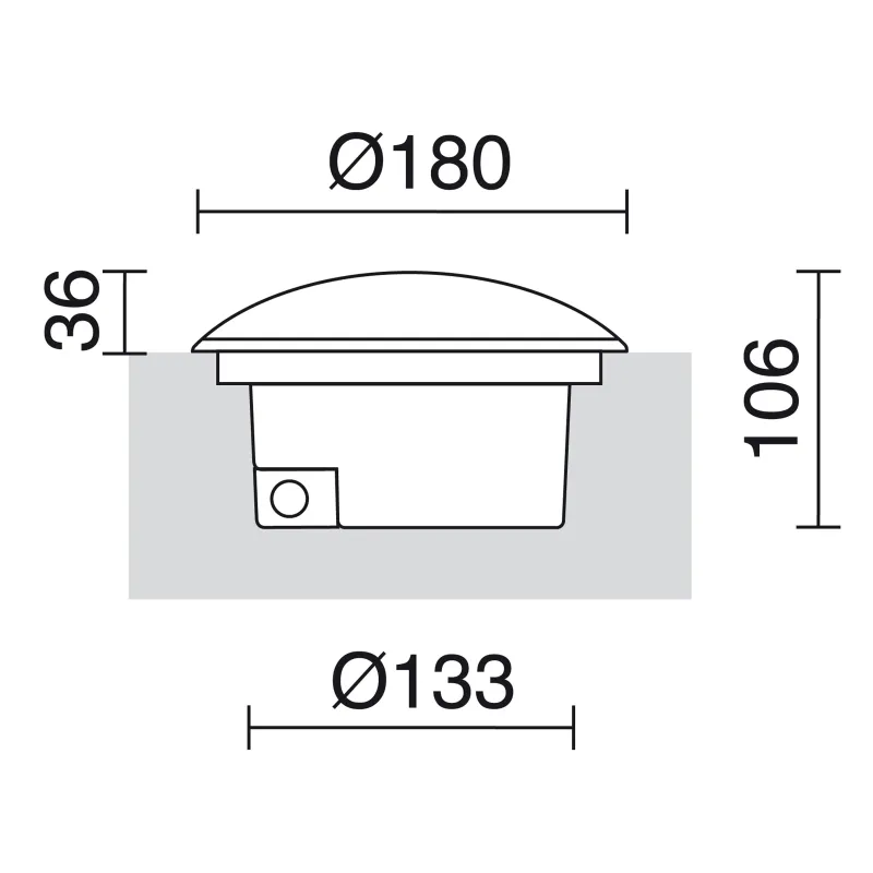 Encastré de sol 1 fenêtre SURI BIG IP67 LED SMD 6W 3000K Anthracite