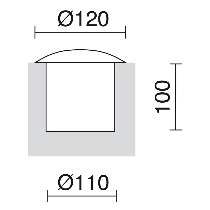 Encastré de sol 2 fenêtres SURI IP67 LED SMD AC 4W 4000K Anthracite