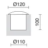 Encastré de sol 2 fenêtres SURI IP67 LED SMD AC 4W 4000K Anthracite