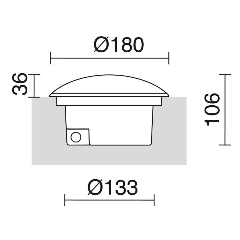 Encastré de sol 2 fenêtres SURI BIG IP67 LED SMD 6W 3000K Anthracite