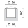 Encastré de sol 3 fenêtres SURI IP67 LED SMD AC 4W 4000K Anthracite