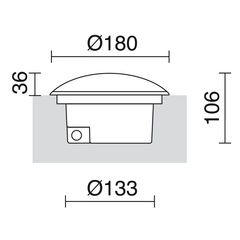 Encastré de sol 3 fenêtres SURI BIG IP67 LED SMD 6W 4000K Anthracite