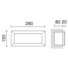 Encastré mural GAMMA IP54 LED SMD AC 13W 3000K Blanc