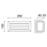Encastré mural GAMMA IP54 LED SMD AC 13W 3000K Noir