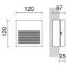 Encastré mural SLIM IP65 LED SMD 3W 4000K Gris