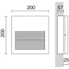 Encastré mural SLIM IP65 LED SMD 9W 3000K Gris