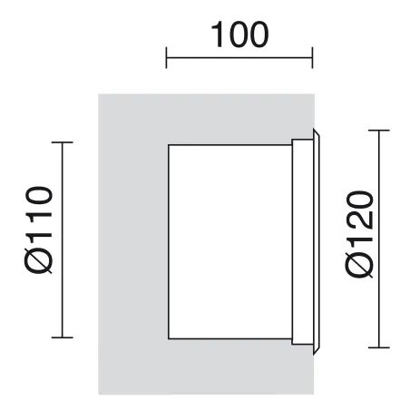 Encastré mural ELIO IP65 LED SMD AC 4W 4000K Acier inoxydable