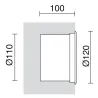 Encastré mural ELIO IP65 LED SMD AC 4W 4000K Acier inoxydable