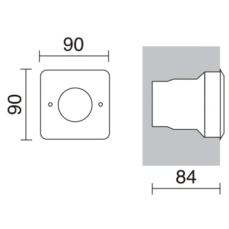 Encastrement mural / sol NAT-LED IP68 LED SMD Bleu 1.50W Acier inoxydable