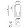 Encastrement mural / sol RAIN IP67 G9 LED Bulb 1.70W 3000K Gris