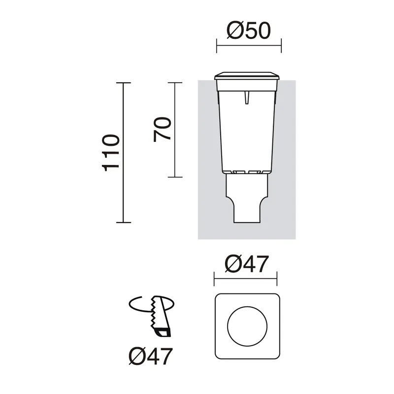 Encastrement mural / sol RAIN IP67 G9 LED Bulb 1.70W Blanc