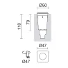 Encastrement mural / sol RAIN IP67 G9 LED Bulb 1.70W Noir