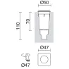 Encastrement mural / sol RAIN IP67 G9 LED Bulb 1.70W 3000K Noir