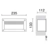 Enjoliveur asymétrique  RIMA IP65 LED SMD AC 13W 4000K Anthracite