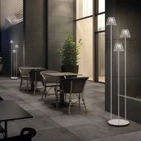 Lampadaire AIDA IP65 LED SMD AC 3x9W 3000K Anthracite