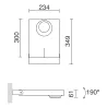 Spot LISBOA IP66 LED COB 75W 3000K Noir