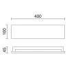 Applique STONE IP65 LED SMD 2x5.50W 3000K Béton noir