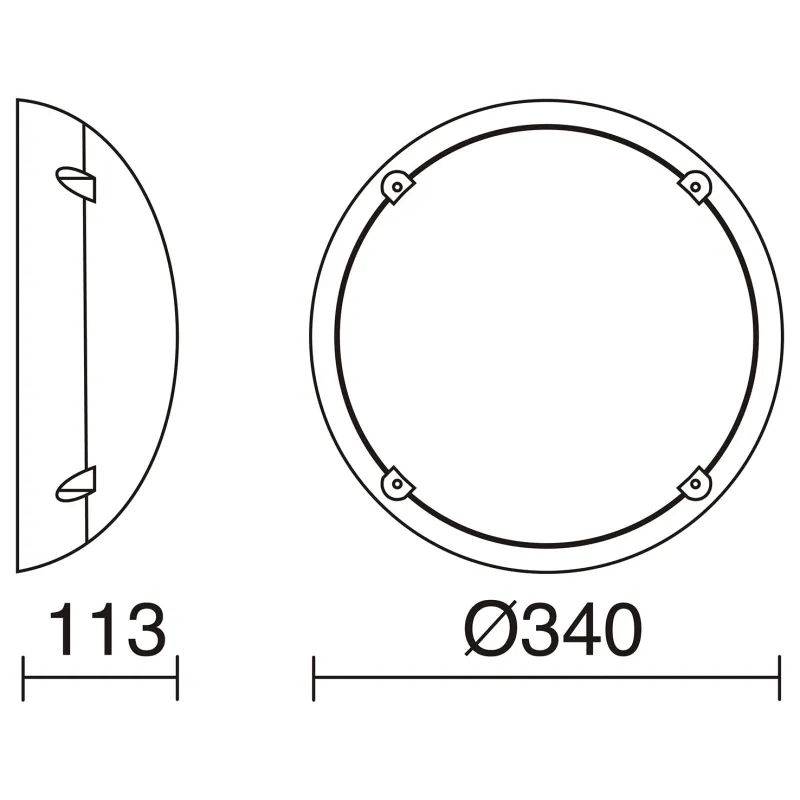 Applique ALBA IP66 E27 60W Noir