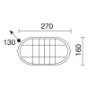 Applique IVER IP65 LED SMD AC 13W 4000K Blanc
