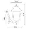 Applique ROB IP43 E27 70W Noir