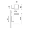 Applique SETH IP65 LED SMD AC 4W 4000K Oxyde brun