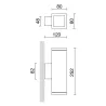 Applique SETH IP65 LED SMD AC 2x4W 4000K Oxyde brun
