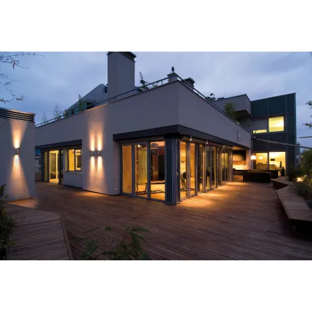 Applique SETH IP65 LED SMD AC 2x4W 3000K Anthracite