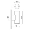 Applique SETH IP65 LED SMD AC 2x4W 3000K Anthracite