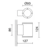 Applique SETH IP65 LED SMD AC 4W 4000K Oxyde brun