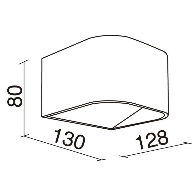 Applique ZENDA IP55 LED COB 6W 4000K Anthracite