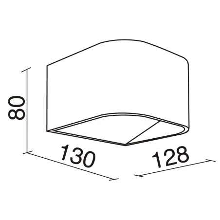 Applique ZENDA IP55 LED COB 6W 4000K Anthracite