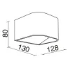 Applique ZENDA IP55 LED COB 6W 4000K Anthracite