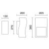 Applique ONA IP65 LED SMD 8.70W 3000K Anthracite