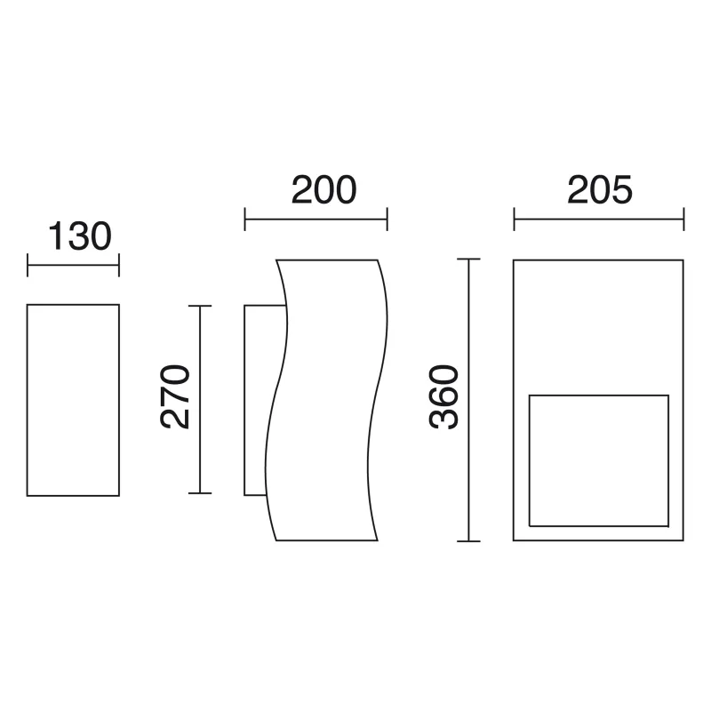 Applique ONA IP65 LED SMD 2x8.70W 3000K Anthracite