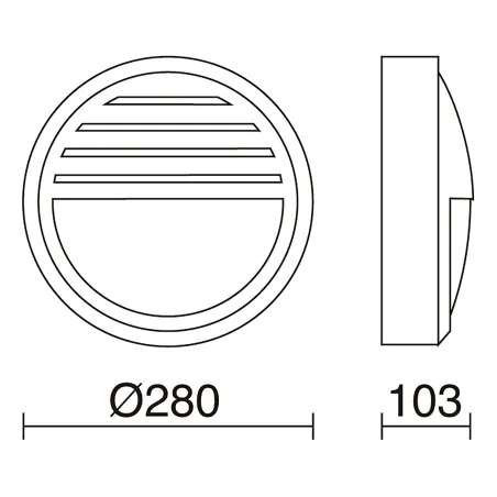 Applique DAIRA IP65 E27 42W Blanc