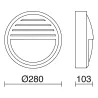 Applique DAIRA IP65 LED SMD AC 17.50W 3000K Blanc