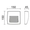 Applique STORM IP55 R7s LED Bulb 3W 3000K Noir