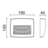 Applique STORM IP55 R7s LED Bulb 8.50W 3000K Blanc