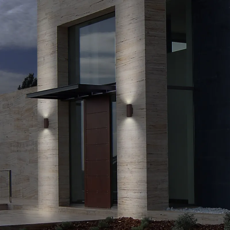 Applique STONE IP65 GU10 2x12W Béton rouge