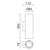 Applique STONE IP65 GU10 2x12W Béton rouge