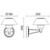 Applique BUCKET IP65 Phase Triac C LED SMD 10.50W 3000K Anthracite