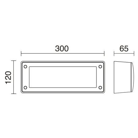 Applique DEVON IP66 GX53 LED T2 2x3W 3000K Noir
