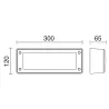 Applique DEVON IP66 GX53 LED T2 2x3W 3000K Gris