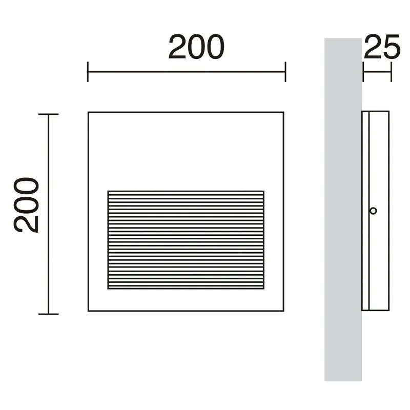 Applique asymétrique SLIM IP65 LED SMD 9W 4000K Gris