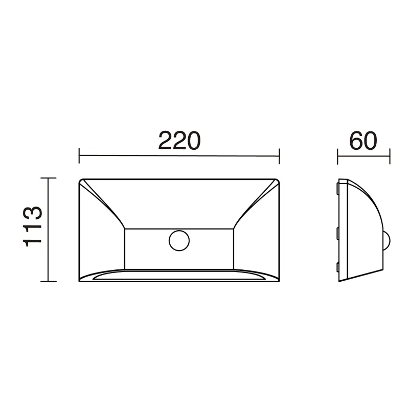 Applique avec détecteur HAIL IP65 LED SMD AC 5W 3000K Blanc