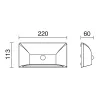 Applique avec détecteur HAIL IP65 LED SMD AC 5W 3000K Blanc