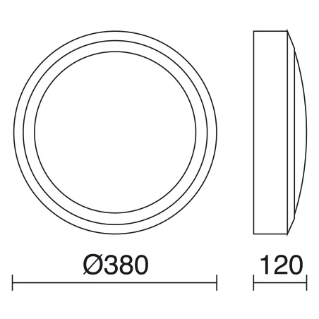 Applique encastrée DAIRA IP65 E27 2x42W Blanc